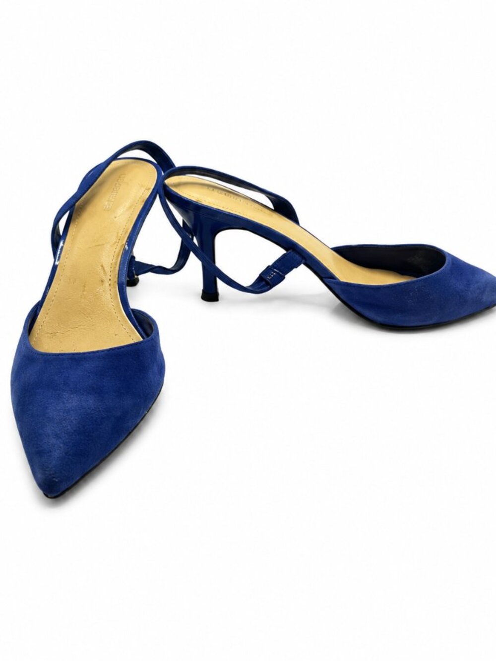 Liz Claiborne Blue Suede Slingback Heels Size 8M
